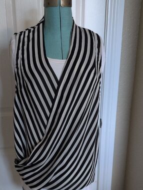 BOGO Forever 21 Black & White Striped Surplice Tank